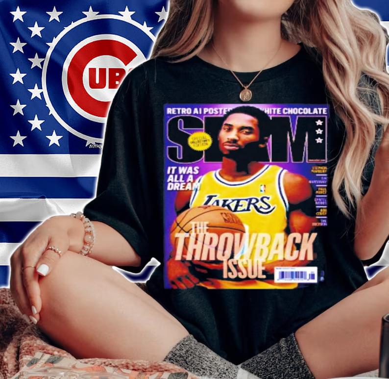 Kobe Bryant Slam Magazine The Throwback Issue Basketball Poster Shirt t-shirt woman shirt