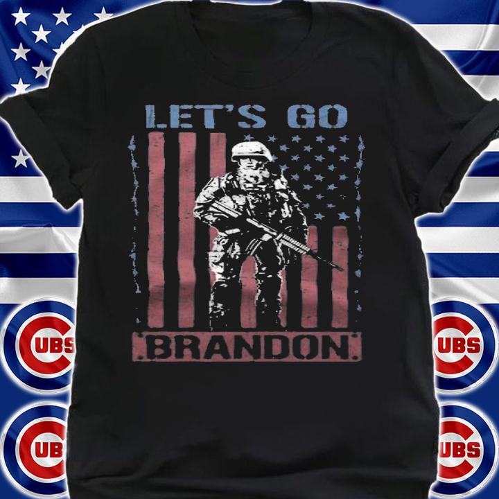 Let's Go Brandon Veteran US Army Let's Go Brandon USA Flag T-Shirt t-shirt shirt