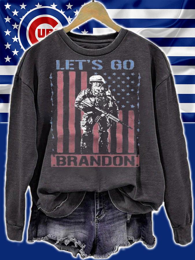 Let's Go Brandon Veteran US Army Let's Go Brandon USA Flag T-Shirt t-shirt sweatshirt