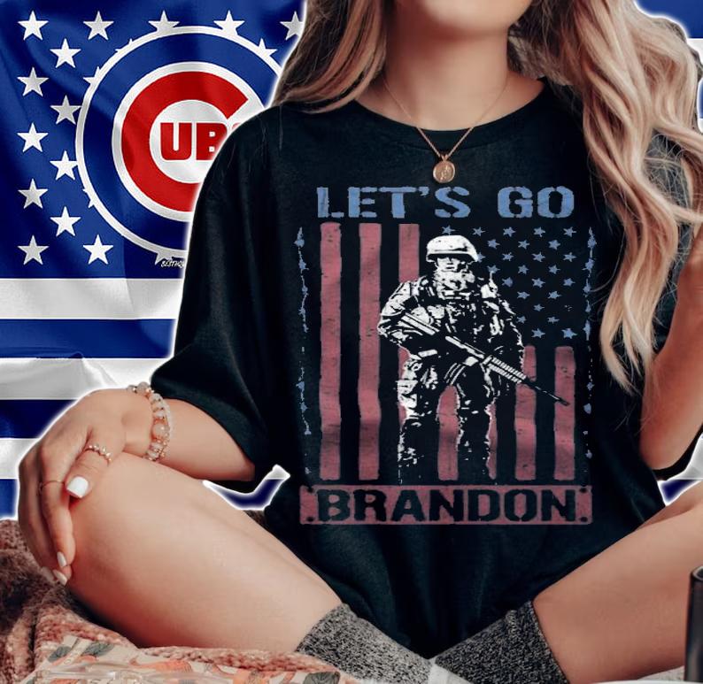 Let's Go Brandon Veteran US Army Let's Go Brandon USA Flag T-Shirt t-shirt woman shirt