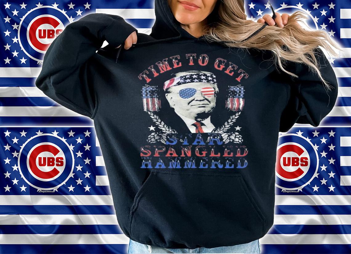 Official time To Get Star Spangled Hammered 4th July Trump T-Shirt t-shirt
