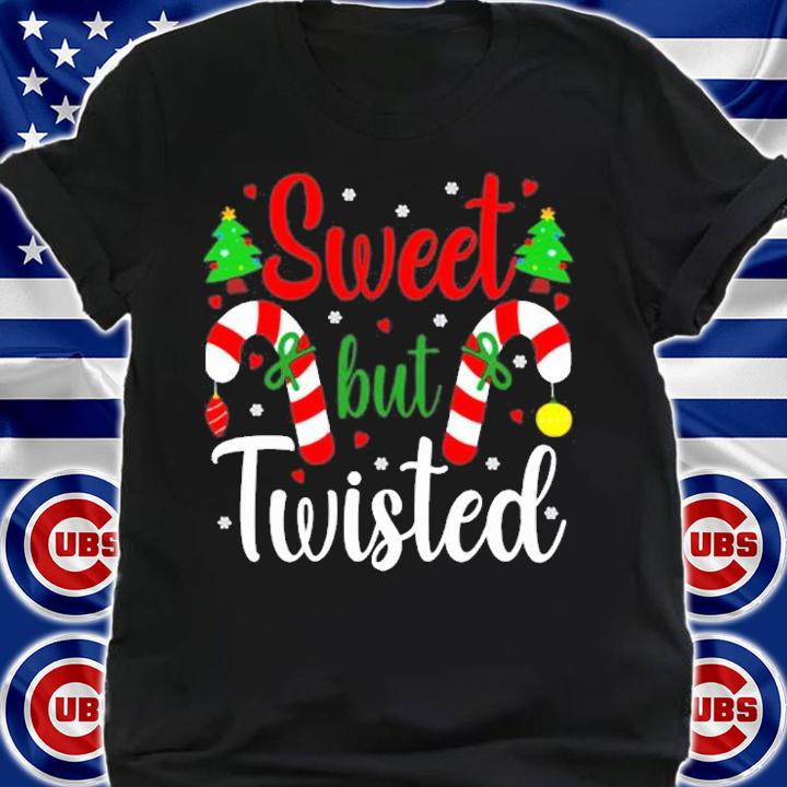 Sweet But Twisted Funny Candy Cane Merry Christmas Pajama T-Shirt t-shirt shirt