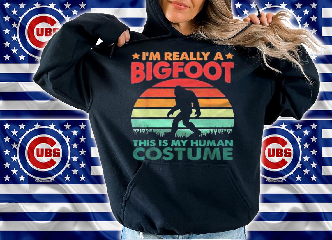 This Is My Human Costume Bigfoot Social Distancing Champion Shirt t-shirt hoodie