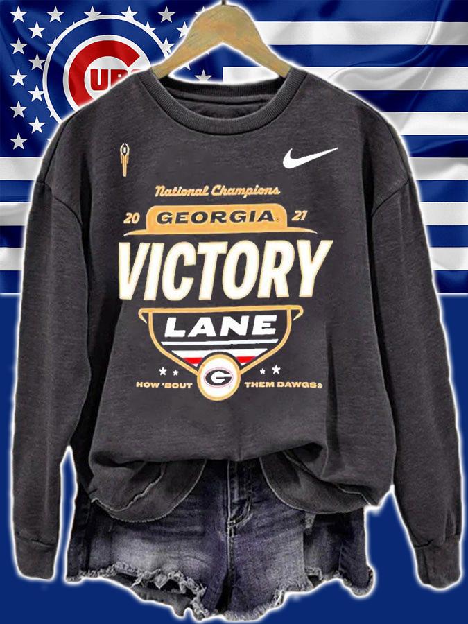 University Of Georgia CFP 2021 National Champions Locker Room Victory Lane T-Shirt t-shirt