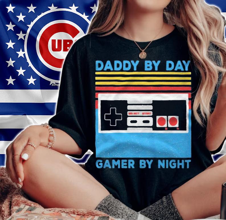 Daddy by day gamer by night Vintage T-shirt t-shirt woman shirt