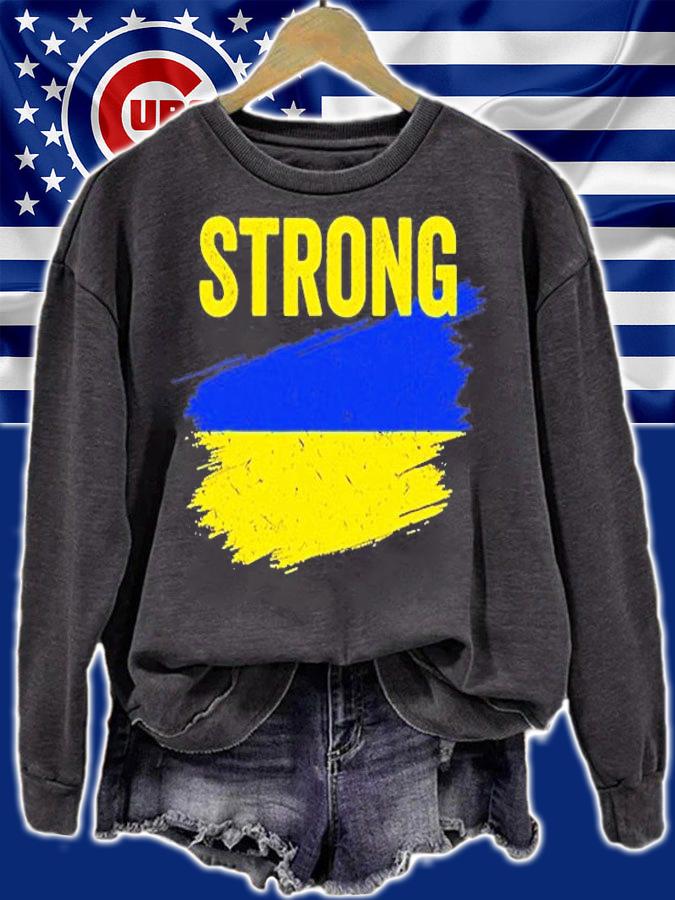 Ukraine Flag Vintage Ukraine Strong Pray For Ukraine T-Shirt t-shirt sweatshirt