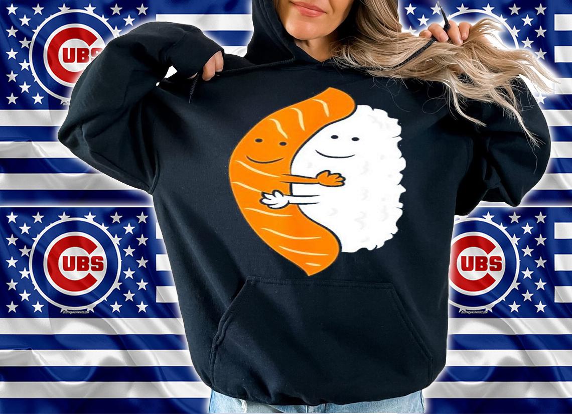 Sushi Hugging Salmon Cute Japanese Shirt t-shirt