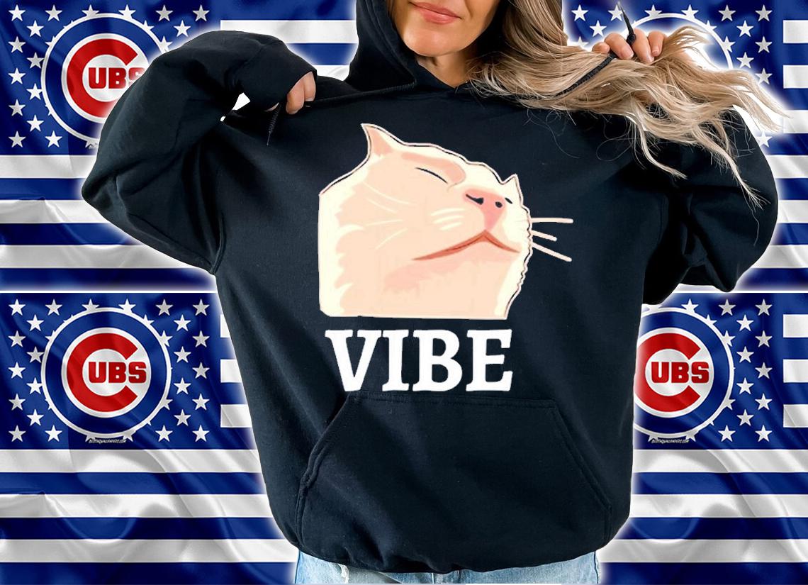 Vibing Or Vibe Cat Emote Dank Meme Catjam Design T-Shirt t-shirt hoodie