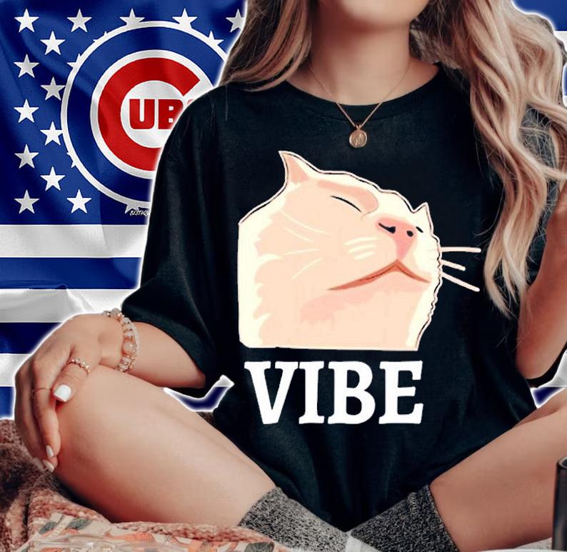 Vibing Or Vibe Cat Emote Dank Meme Catjam Design T-Shirt t-shirt woman shirt