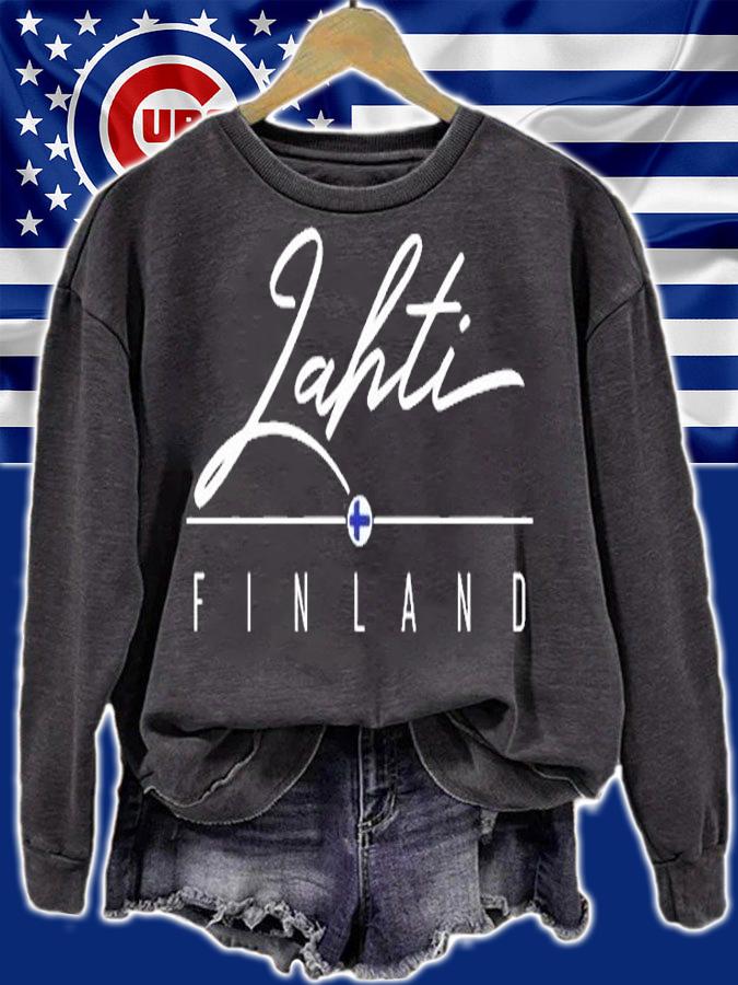 Lahti Finland Pullover Finnish T-Shirt sweatshirt