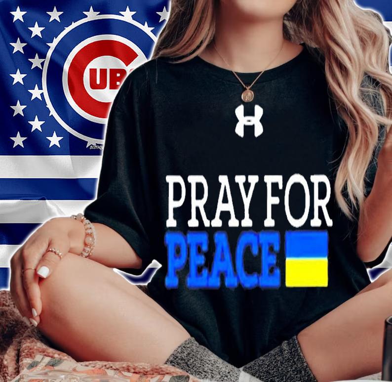 Notre Dame Pray For Peace Ukraine Black T-Shirt