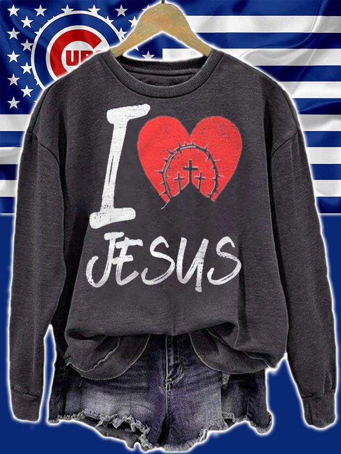 I Heart Jesus Crown Of Thorns Shirt sweatshirt
