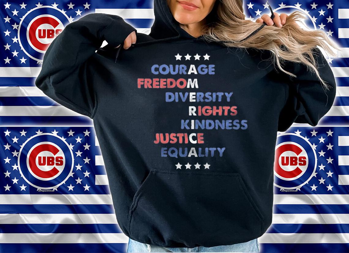 Courage Freedom Diversity Rights Kindness Anti Trump T-Shirt hoodie