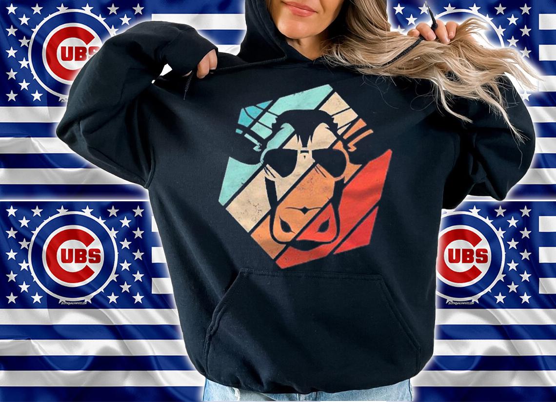 Cow Retro Style Vintage Cow Wearing Sunglasses Shirt hoodie