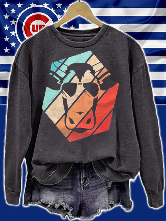 Cow Retro Style Vintage Cow Wearing Sunglasses Shirt sweatshirt