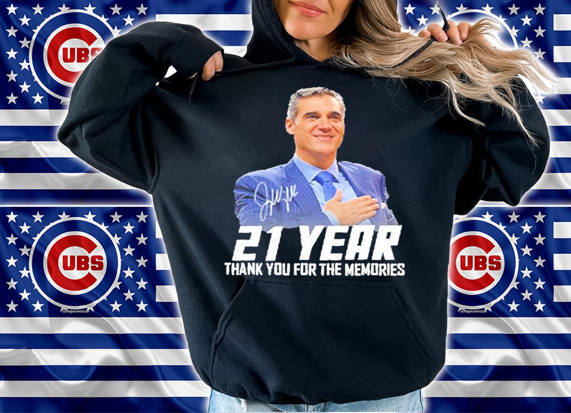 Jay Wright Retirement After 21 Year Career Thank You For The Memories Signature T-Shirt hoodie