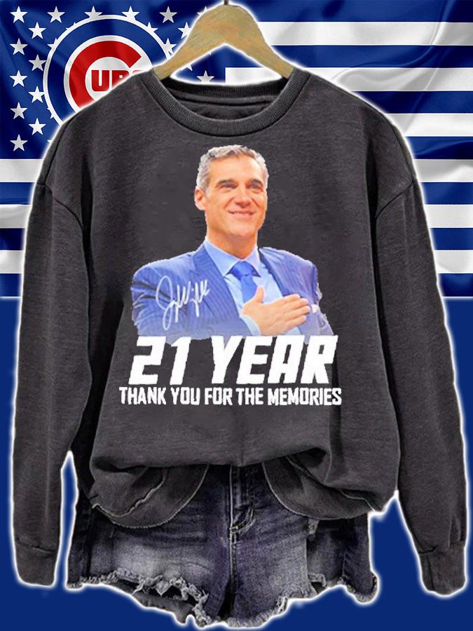 Jay Wright Retirement After 21 Year Career Thank You For The Memories Signature T-Shirt sweatshirt