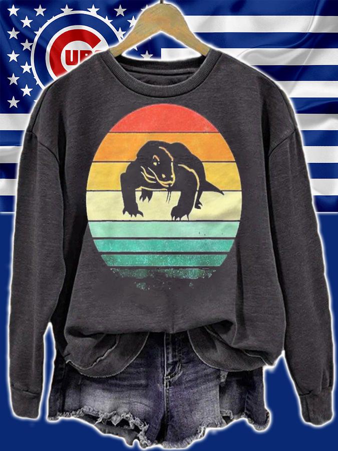 Komodo Dragon Sunset Retro Vintage 70S Nature Lovers Classic T-shirt sweatshirt