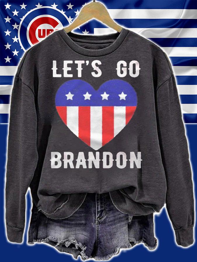 Lets Go Brandon Love Heart Us Flag Funny Gift Idea 80S 2024 Ver2 Shirt sweatshirt
