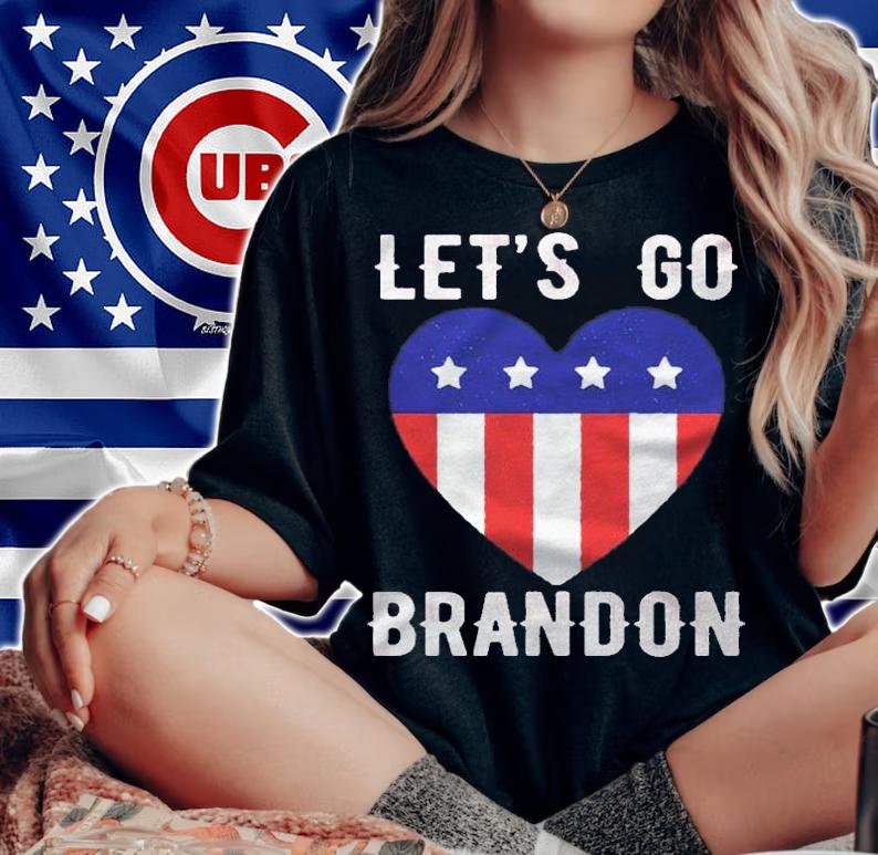Lets Go Brandon Love Heart Us Flag Funny Gift Idea 80S 2024 Ver2 Shirt woman shirt