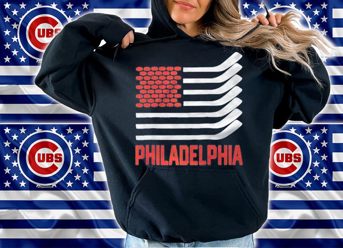 Philadelphia Hockey American Flag Raglan Baseball Shirt