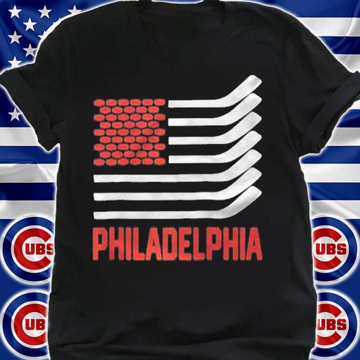 Philadelphia Hockey American Flag Raglan Baseball Shirt