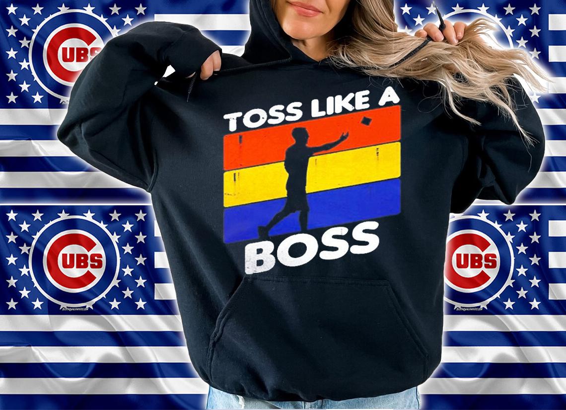 Toss Like A Boss Cornhole Retro Distressed Style Pullover T-Shirt hoodie