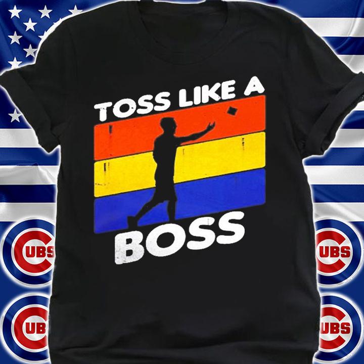 Toss Like A Boss Cornhole Retro Distressed Style Pullover T-Shirt shirt