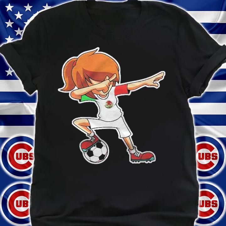 Dabbing Soccer Girl Mexico Jersey Mexican Kids Dab Gifts Shirt