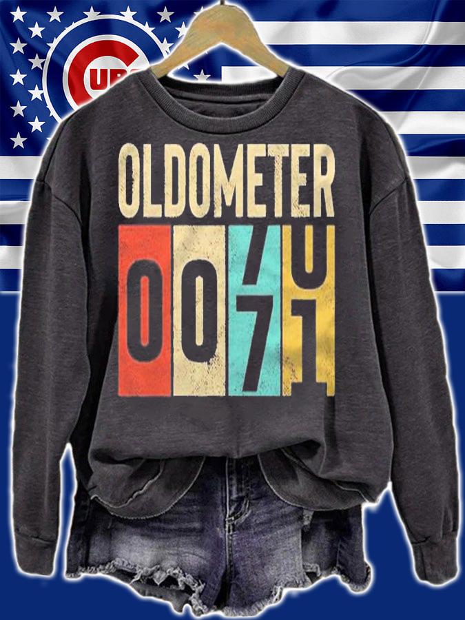 Funny 71 Years Old Oldometer Vintage 71St Birthday Odometer Shirt