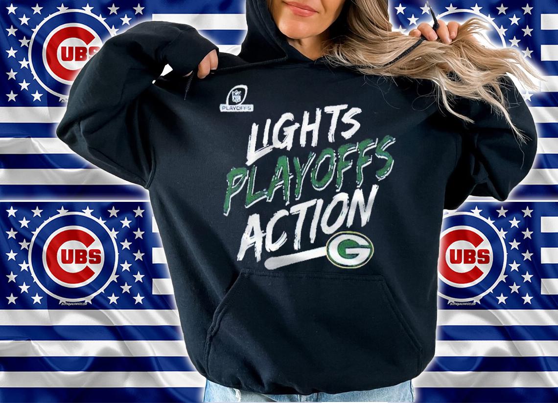 Green Bay Packers 2021 Lights Playoffs Action T-shirt hoodie