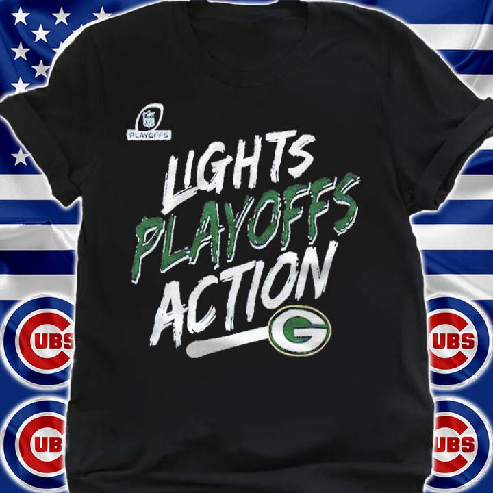 Green Bay Packers 2021 Lights Playoffs Action T-shirt shirt