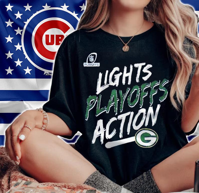 Green Bay Packers 2021 Lights Playoffs Action T-shirt woman shirt