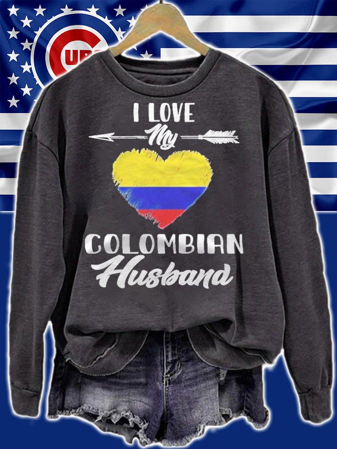 I Love My Colombian Husband Colombia Shirt sweatshirt