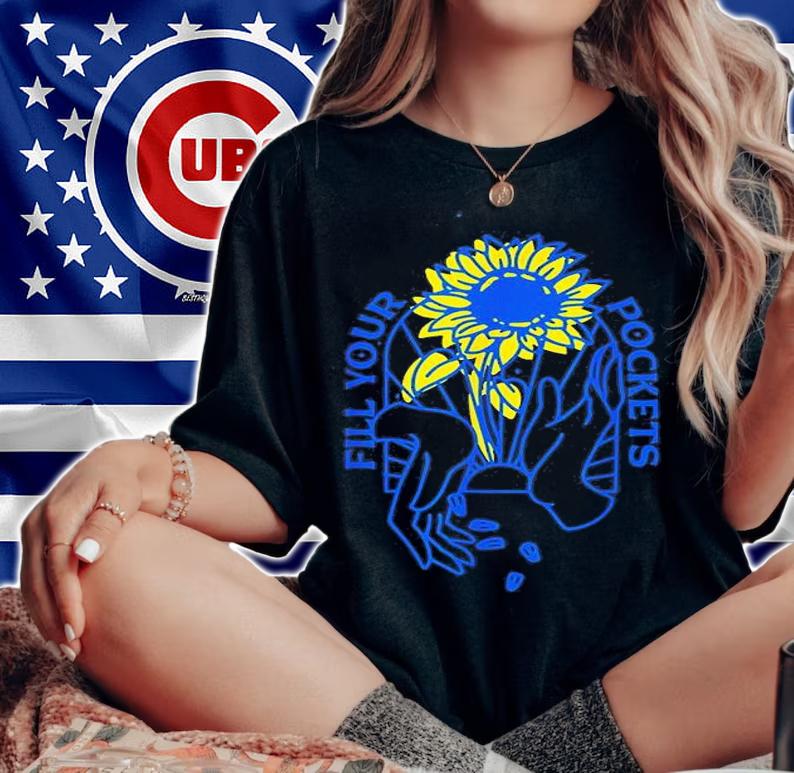 Put Sunflower Seeds in Your Pockets Ukraine Fill Your Pocket Free Ukraine T-Shirt woman shirt
