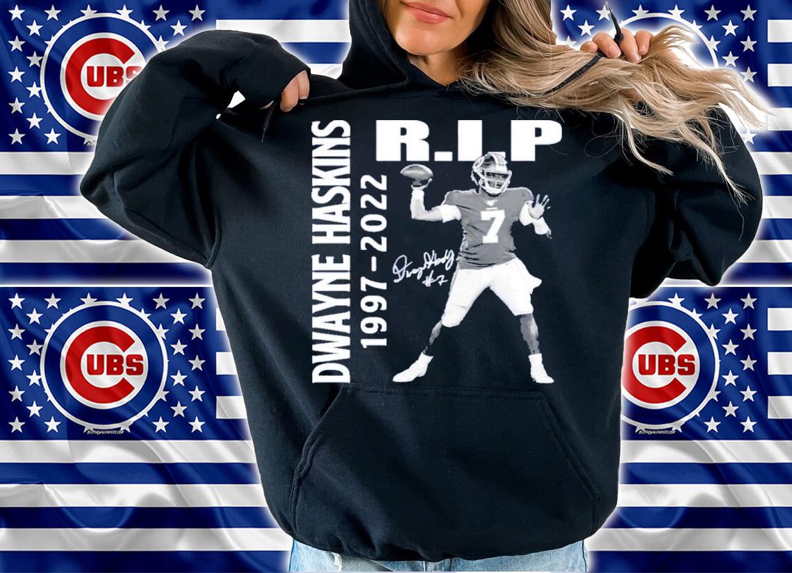 RIP Dwayne Haskins 1997-2022 Signatures Thank You For The Memories Shirt