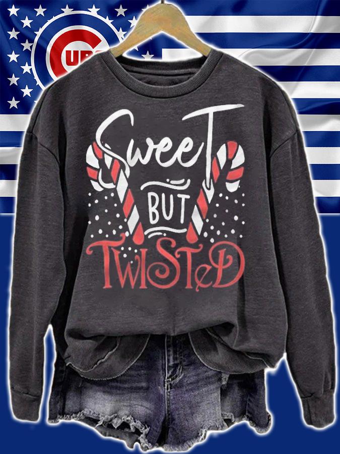 Sweet but twisted candy cane Christmas T-shirt sweatshirt