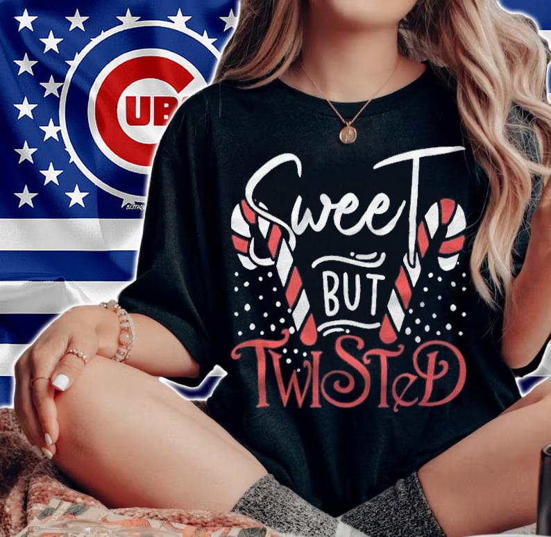 Sweet but twisted candy cane Christmas T-shirt woman shirt
