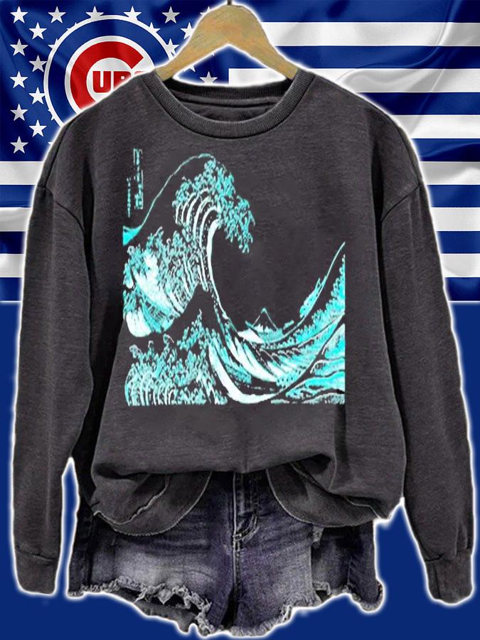 The Great Ocean Wave Vintage Japanese Art Stylish Design T-Shirt sweatshirt