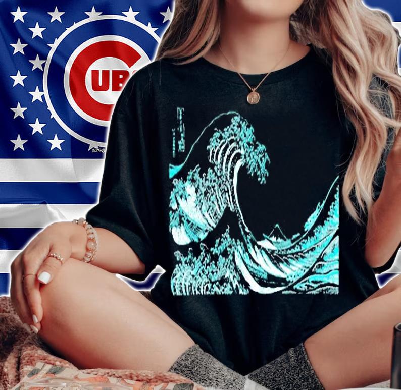 The Great Ocean Wave Vintage Japanese Art Stylish Design T-Shirt woman shirt