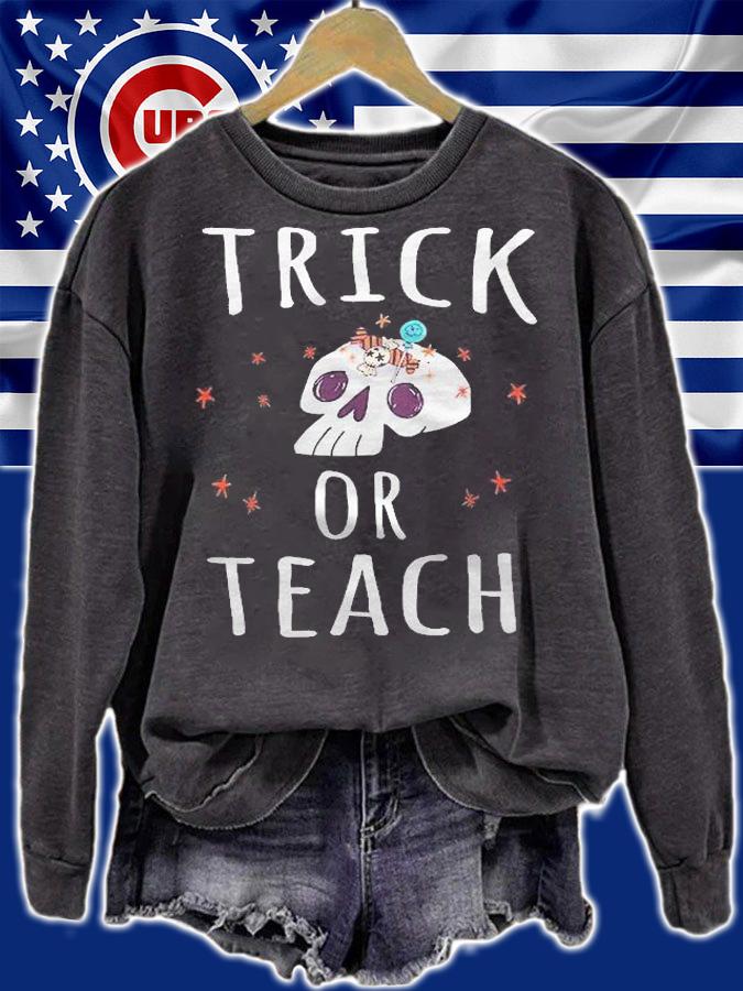 Trick Or Teach Funny Halloween Teacher Costume Shirt sweatshirt