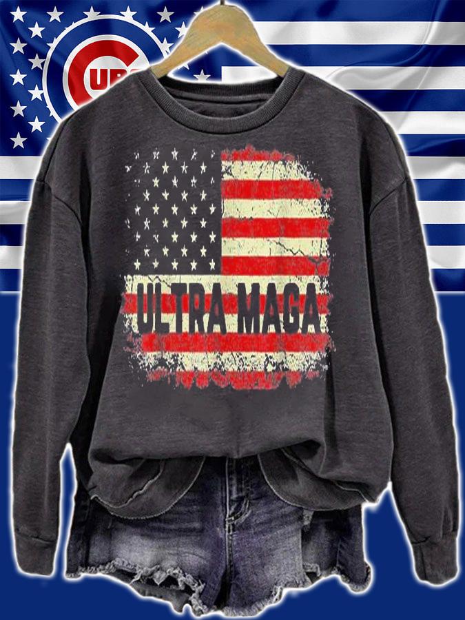Ultra Maga America Flag Vintage T-Shirt sweatshirt