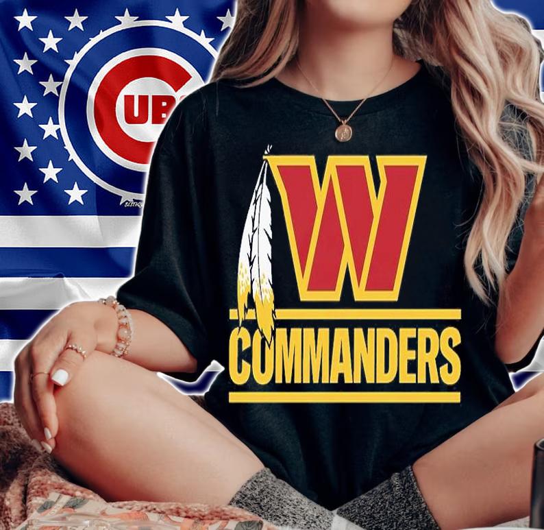 Washington Commanders Redskins Commanders T-Shirt woman shirt