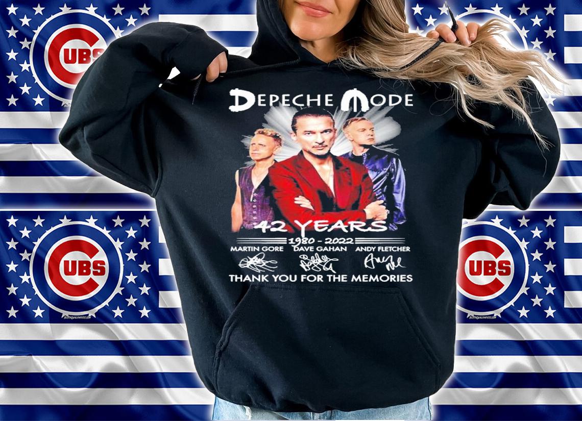 Depeche Mode 42 Years 1980-2022 Signatures Thank You For The Memories Shirt hoodie