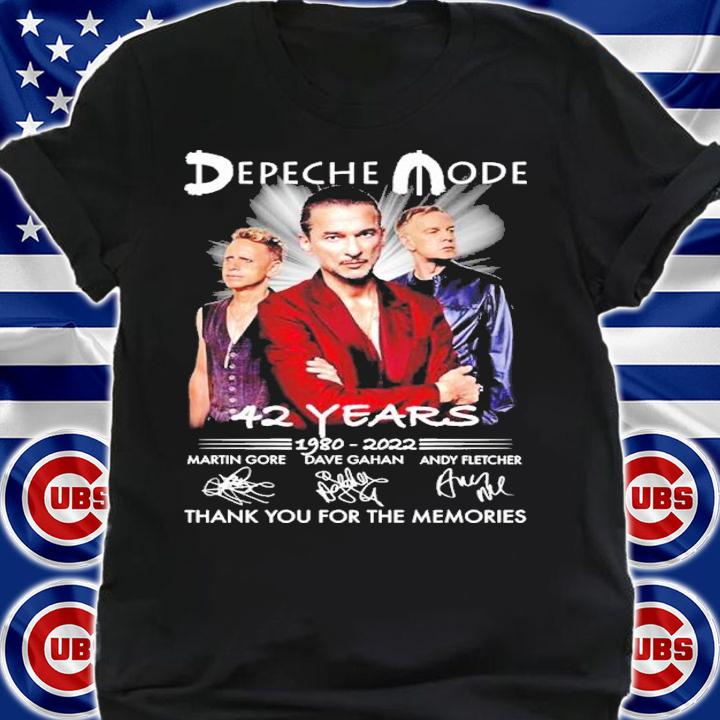 Depeche Mode 42 Years 1980-2022 Signatures Thank You For The Memories Shirt shirt