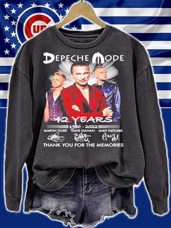 Depeche Mode 42 Years 1980-2022 Signatures Thank You For The Memories Shirt sweatshirt
