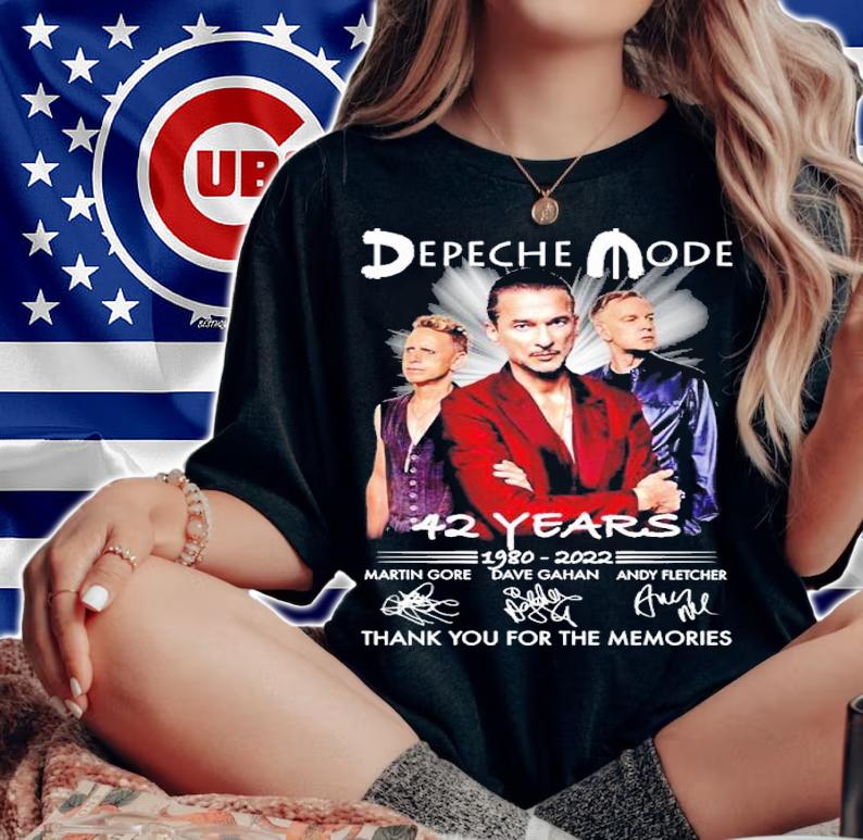 Depeche Mode 42 Years 1980-2022 Signatures Thank You For The Memories Shirt woman shirt