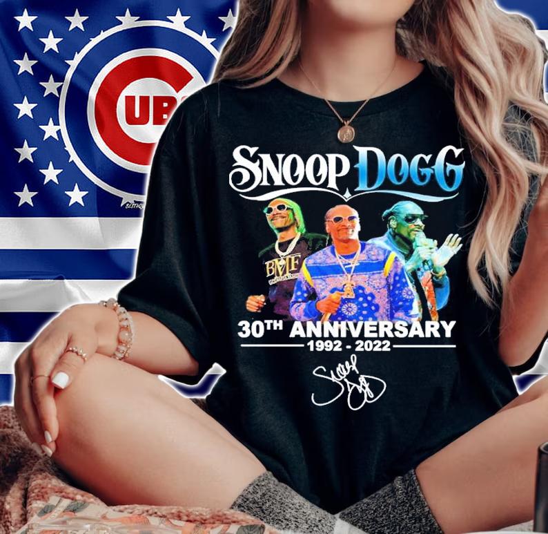 Snoop Dogg 30th Anniversary 1992-2022 Signatures Shirt