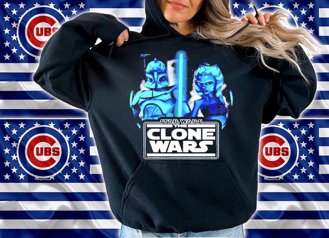 Star Wars The Clone Wars Ahsoka & Rex Lightsaber Portrait T-Shirt