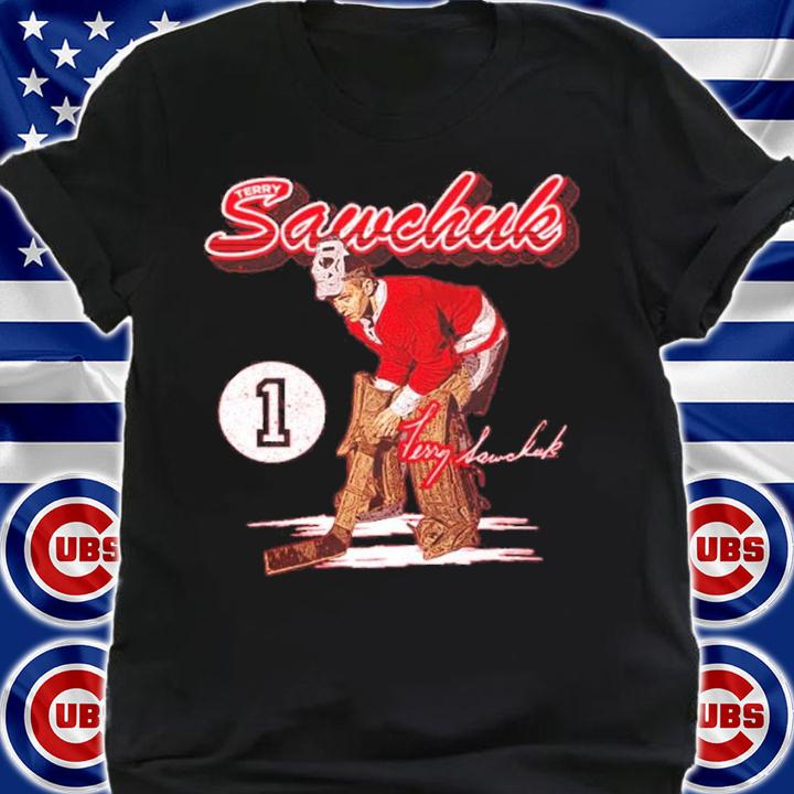 Terry Sawchuk Detroit Hockey Signatures Shirt